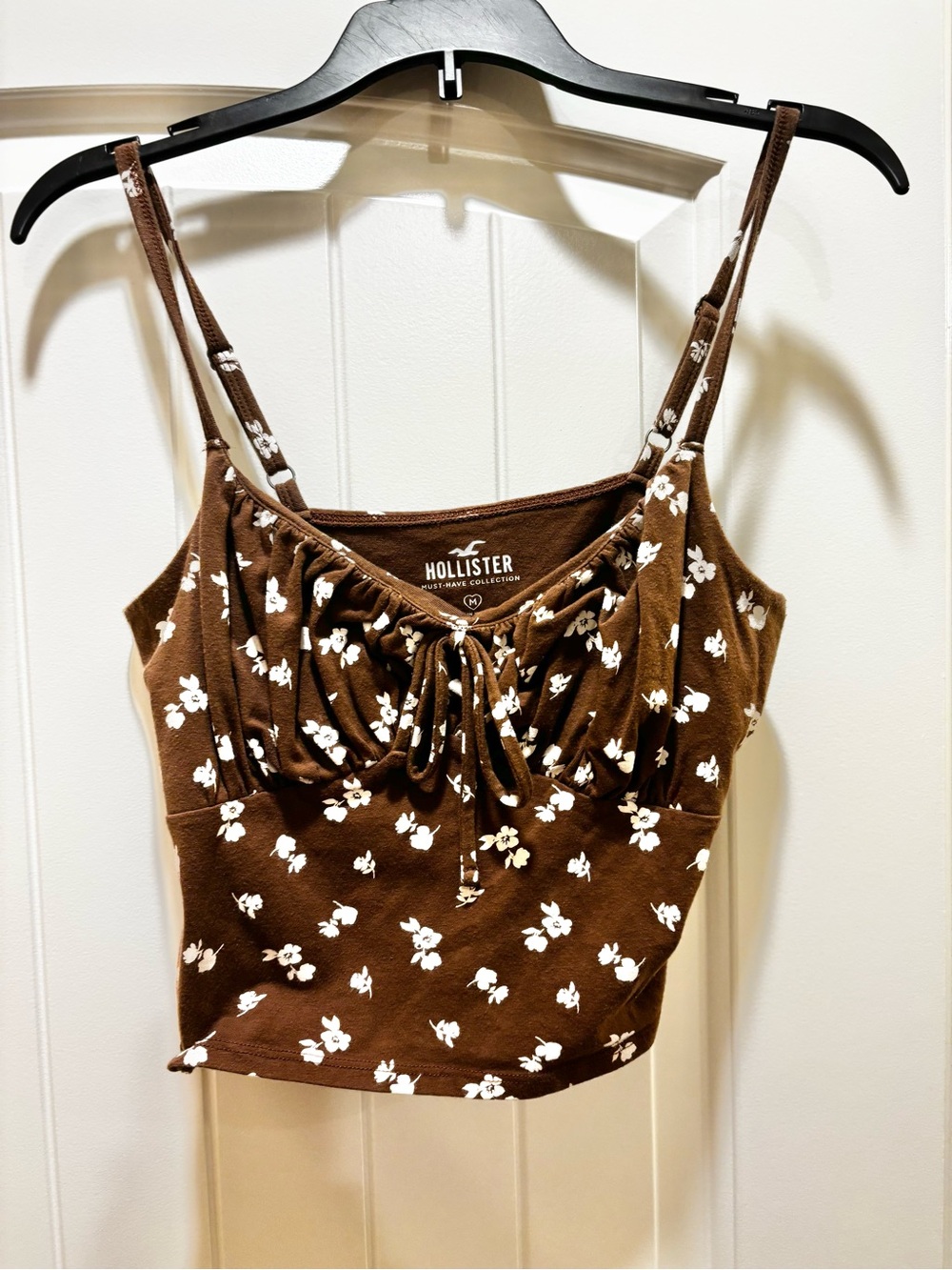Hollister Brown Floral Tie-Front Camisole
